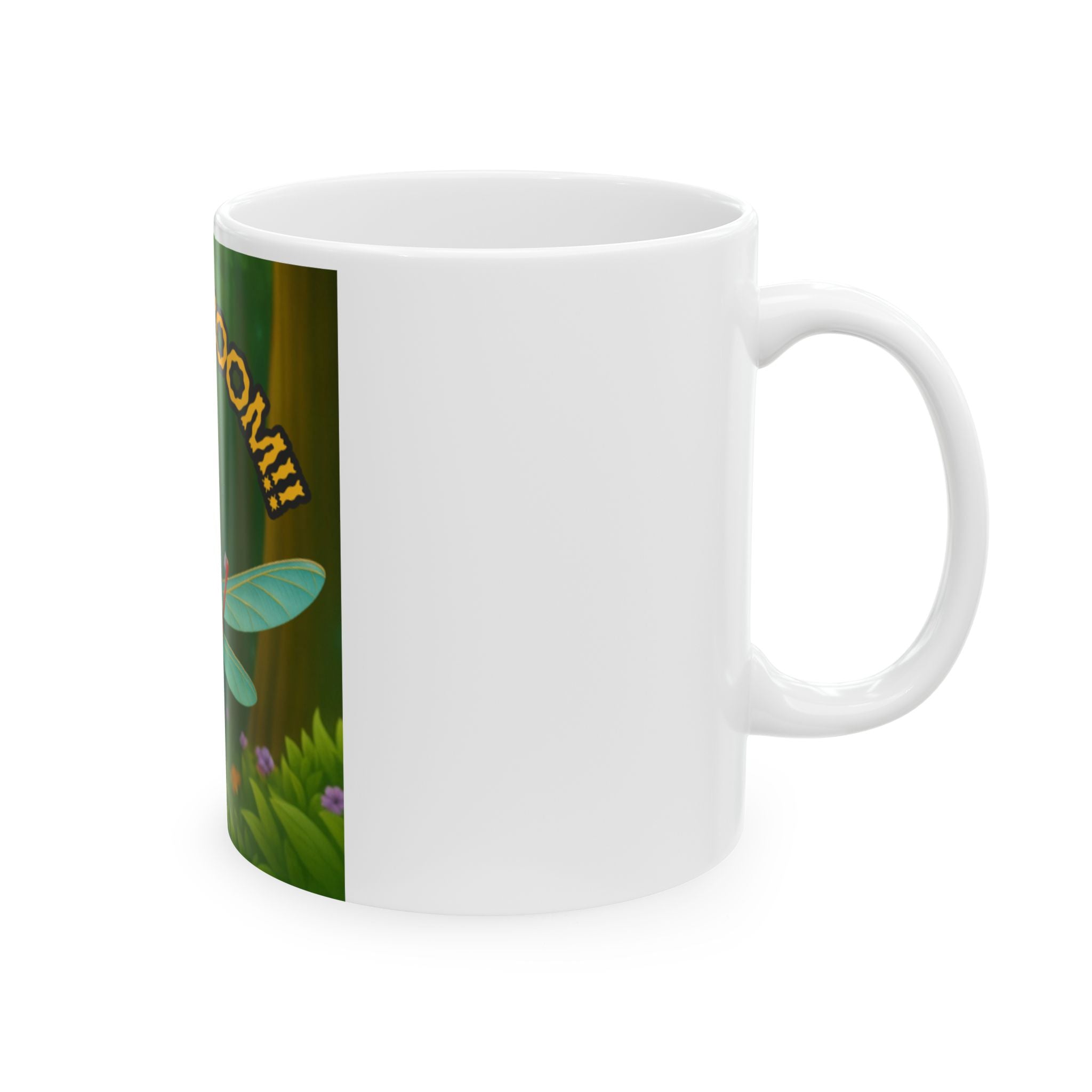 Ceramic Mug — Cute Dragonfly Design with “Zap Zap Zoom!!” (11oz & 15oz)