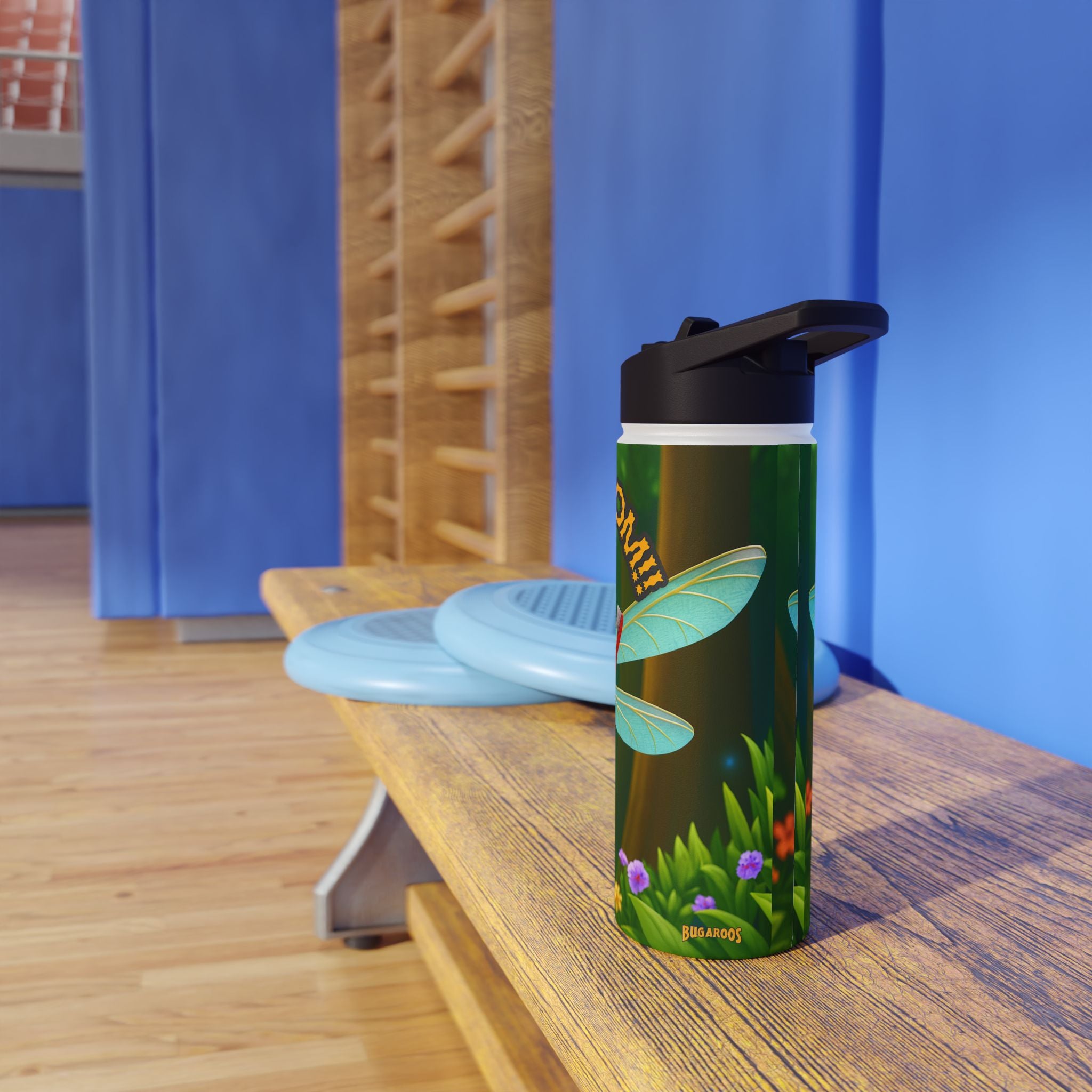 Kid's Dragonfly Water Bottle — "Zap Zoom!" Stainless Steel Adventure Bottle