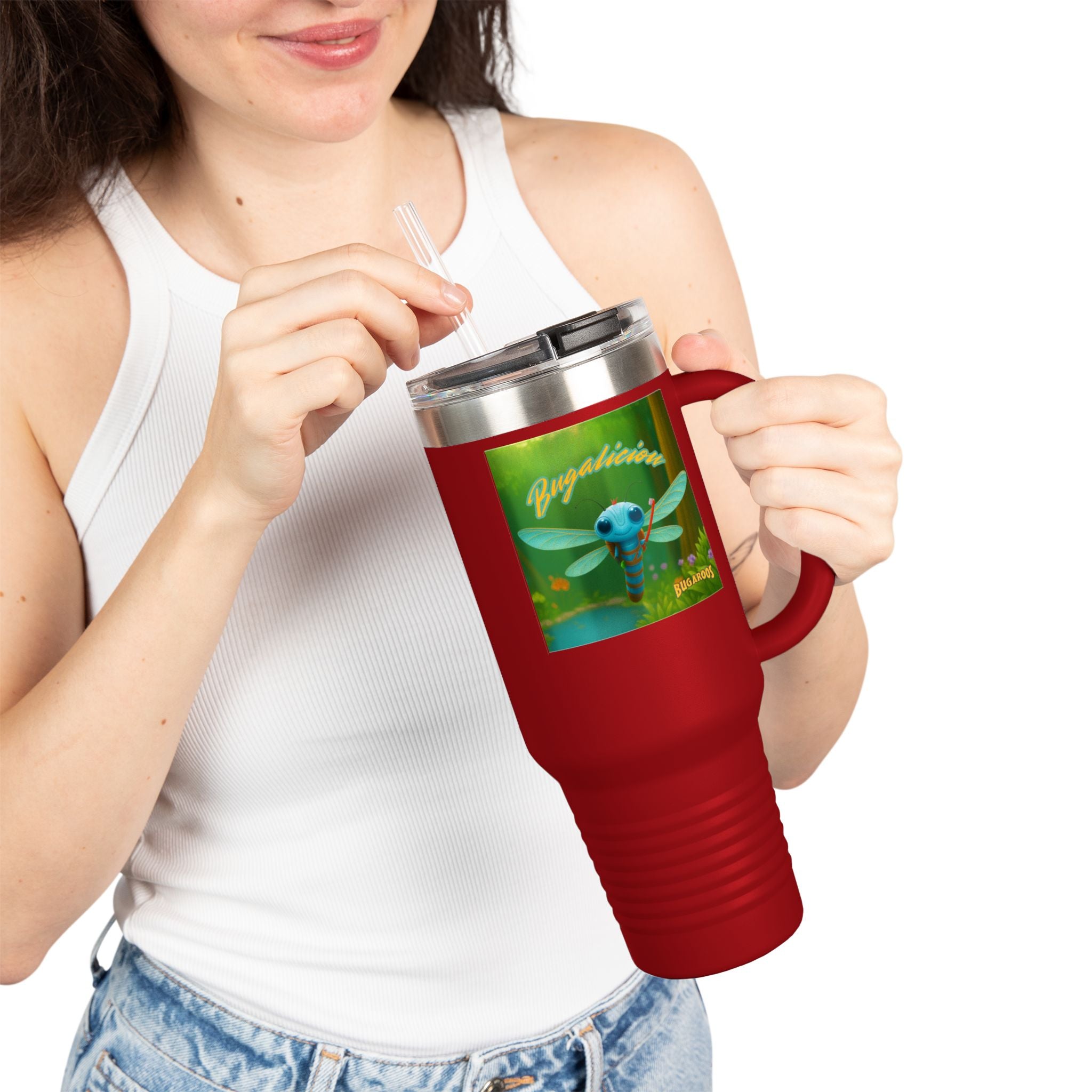 Bugaboo Dragonfly 40oz Insulated Travel Mug — Cute Cartoon Insect Design