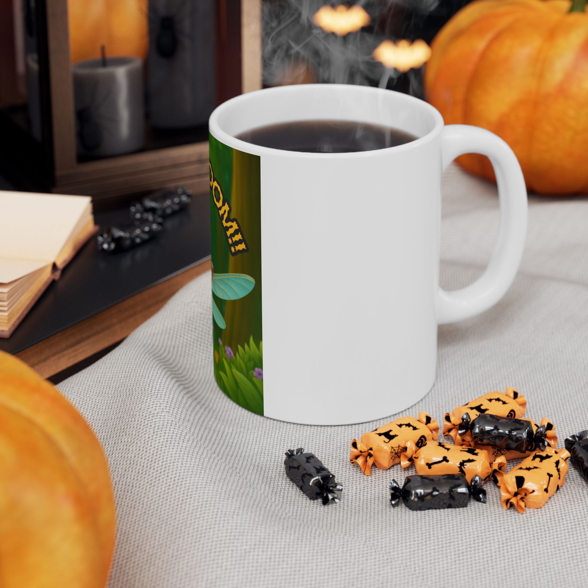 Ceramic Mug — Cute Dragonfly Design with “Zap Zap Zoom!!” (11oz & 15oz)