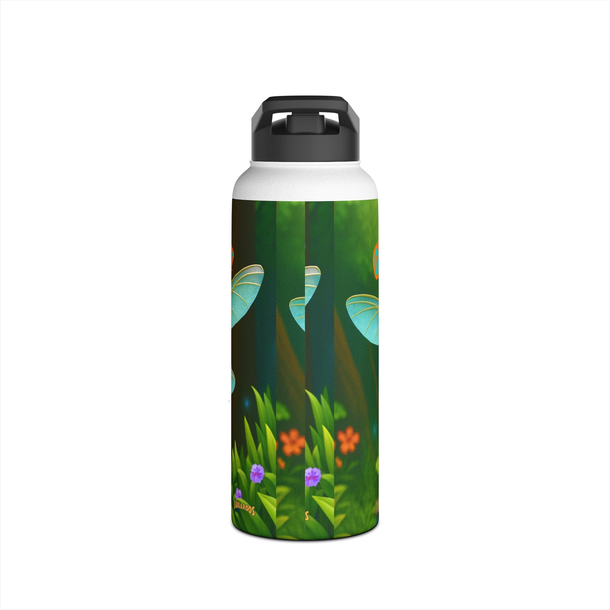 Dragonfly Kids Water Bottle — Cute Blue Dragonfly Design, 'Bee-a-Howl' Graphic Stainless Steel Bottle