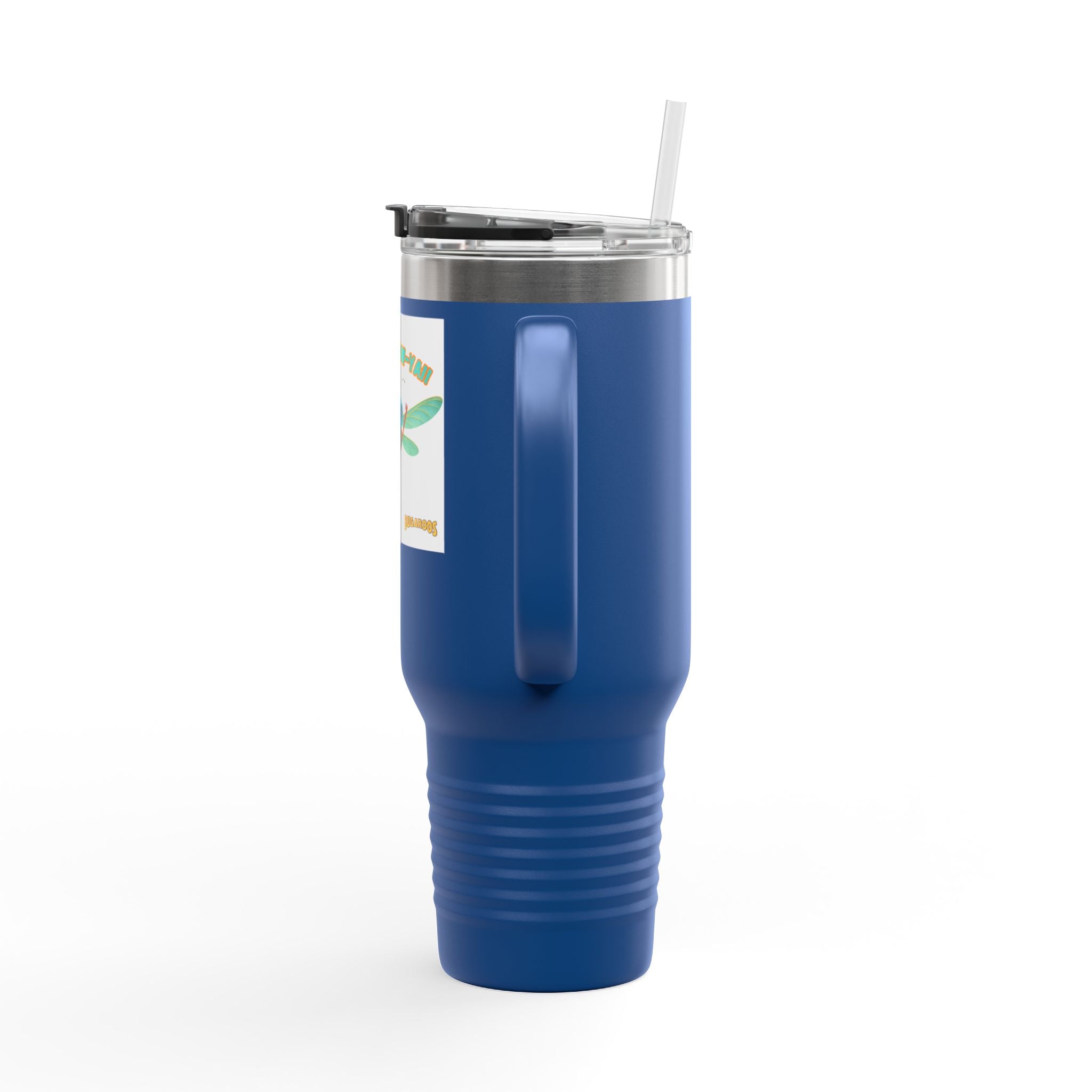 40oz Insulated Travel Mug – Retro Dragonfly Design, Keeps Drinks Hot & Cold