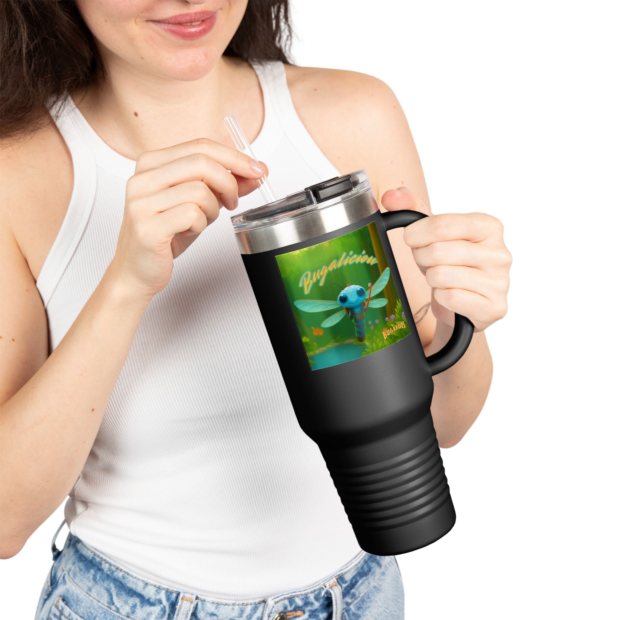 Bugaboo Dragonfly 40oz Insulated Travel Mug — Cute Cartoon Insect Design